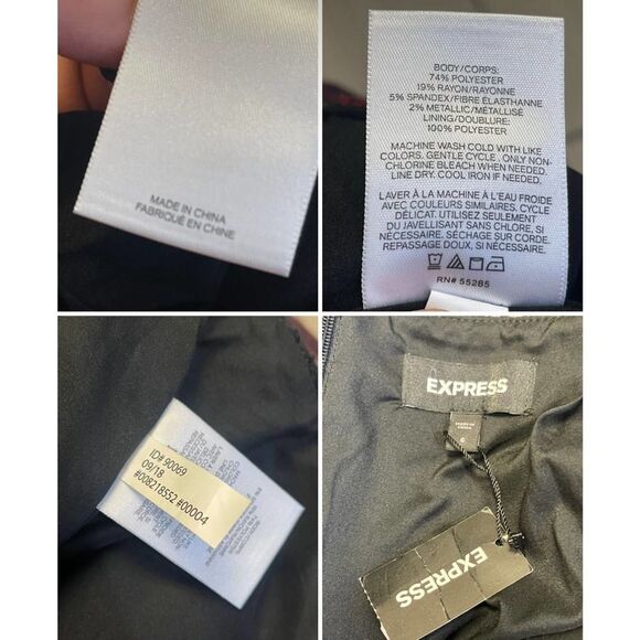 Express Aztec Southwest Wrap Tweed Mini Skirt Womens Sz 6 Stretch Gray Red nwt - Picture 11 of 11